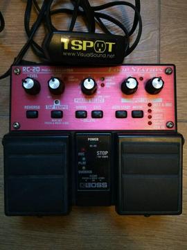 Boss Rc 20 loop pedal + One spot power supply