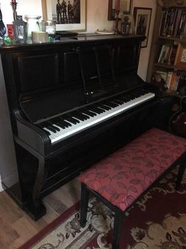 Black Upright Piano