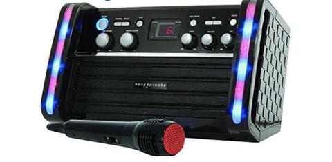 EK Karaoke Machine With LED Disco Lights & Mic