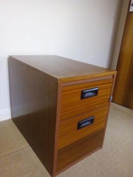 WOODEN FILING CABINET 2 DRAWERS GOOD CONDITION BARGAIN AT THIS PRICE!!!