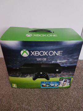 Xbox one (500gb) with one gamr