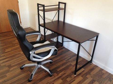 PC Table Computer desk & Office Chair / Desk Chair / Gaming chair with PU Leather