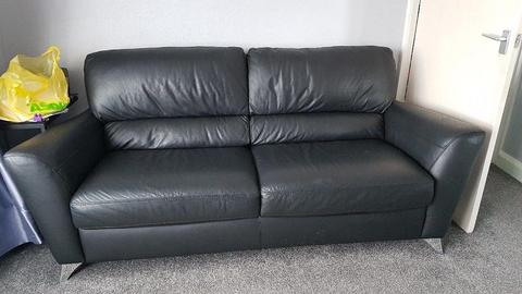 Free black leather 3 seater