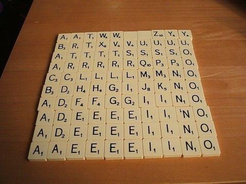 Scrabble letters full set