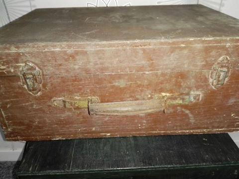 Old wooden tool box