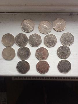 Peter Rabbit various coins