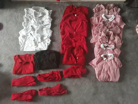 23 Piece Girl's Red School Uniform Bundle