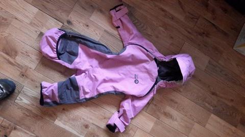 Spotty Otter rainsuit - girls 0-6 months