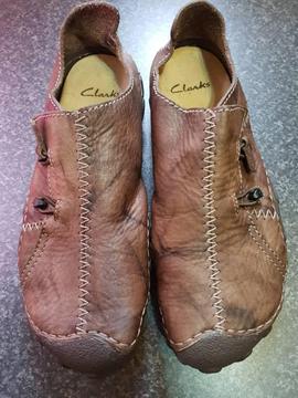Men's Brown Clarks casual shoes size 9