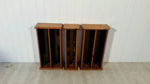 3 Solid Pine Cd Units