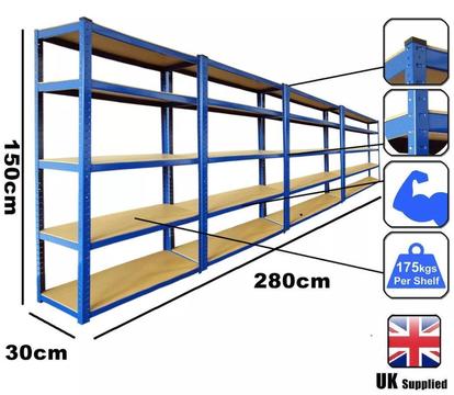Metal Heavy Duty 5 Tier Racking Shelving Industrial Storage shed bolt less