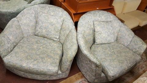 Pair Of Beautiful Art Deco Style Occasional Arm Chairs With Scatter Cushions