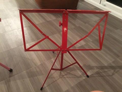 Red music stand