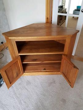 Solid oak tv cabinet
