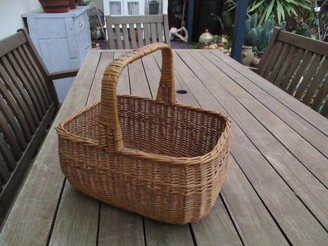 Vintage wicker shopping basket