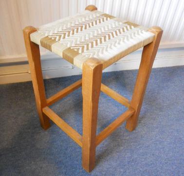 Stool with Woven Seat