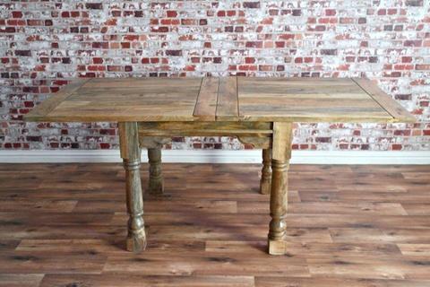 Extending Rustic Farmhouse Dining Table Set - Extendable and Spacing Saving