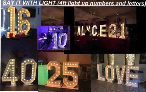 Free delivery of our light up letters