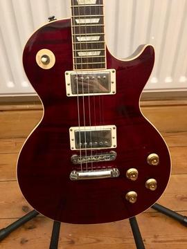 2005 Gibson Les Paul Standard Plus Guitar - Wine Red Flame - Courier