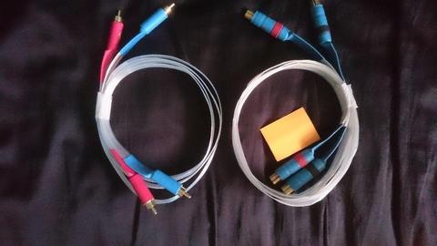 instant upgrade on a cheap...high end 2x pair Nordost interconnects blue heaven flatline CABLES hifi