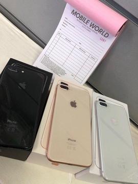 IPhone 8 Plus 64gb Black 11 month apple waranty unlocked