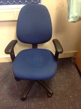 Blue Cloth Height Adjustable Office Chair