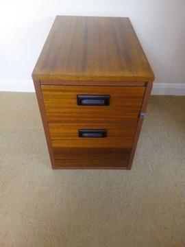 WOODEN FILING CABINET 2 DRAWERS GOOD CONDITION BARGAIN AT THIS PRICE!!!