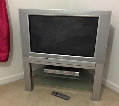 PHILIPS 36 inch TV with Remote - Glass Stand And DVD player