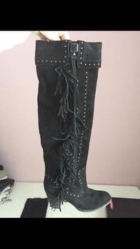 Black suede boot 7