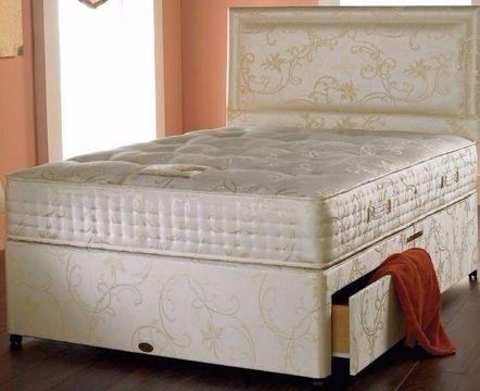 GET IT TODAY SAME DAY DELIVERY -- BRAND NEW DOUBLE DIVAN BED WITH CHOICE OF MATTRESS £149