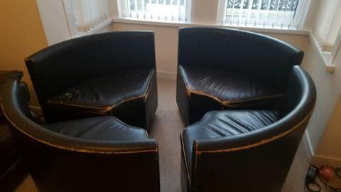 Free four artificial leather sofa
