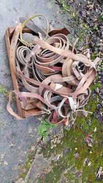 Vintage leather straps belts etc
