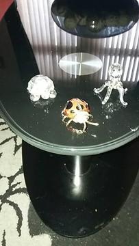 Enamalled ladybug crystal tortoise and octopus