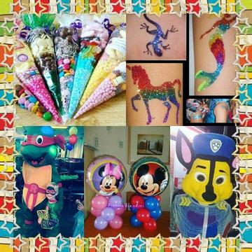 mascot character entertaining dj face painting glitter tattoos everything for your party