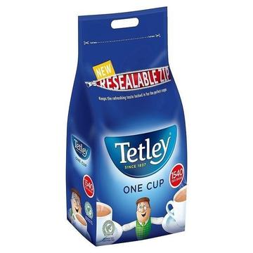 tetley one cup 1540 tea bags in date 05/2019