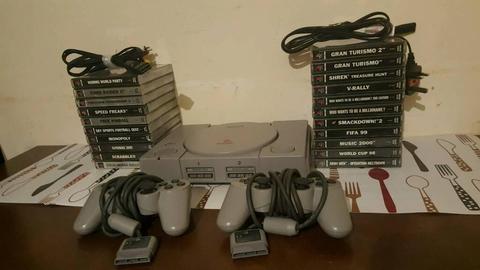 PLAYSTATION ONE AND LOAD OF GAMES