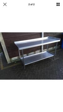 Stainless steel catering table