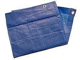 Waterproof UV Protected Blue and Beige Extra Heavy Duty Tarpaulin 350gsm