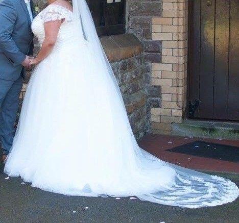 Beautiful Wedding Dress and Veil