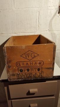 OLD VINTAGE GRAHAM'S WOODEN 1960s BOX for PORT