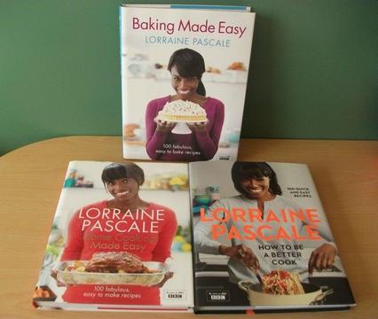 Lot of 3 Lorraine Pascale Hardback Cookbooks - NEEDS TO GO ASAP! recipes, books, baking, cooking