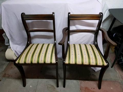 Two mahogany Georgian chairs