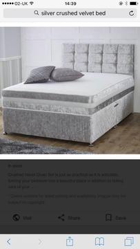 Crushed Velvet double bed