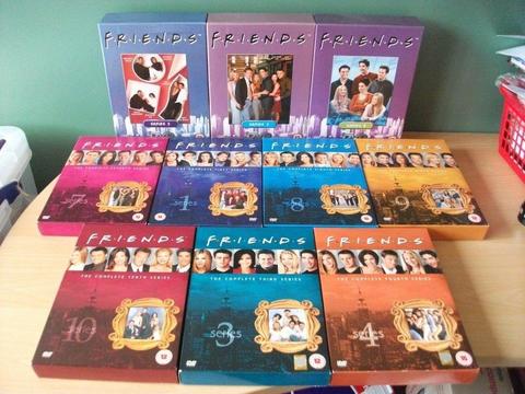 Lot of 10 Friends DVD Box Sets complete tv series, jennifer aniston, courteney cox, matt leblanc