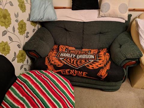 Free 2 seater sofa, armchair and footstool