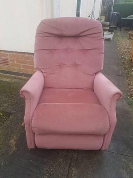 Pink/Plum Recliner Chair