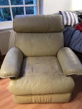 Reclining chair functioning , battered but comfy