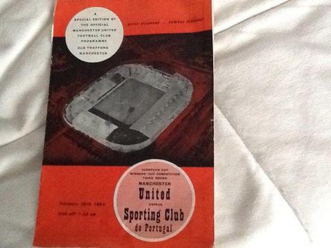 Man Utd v Sporting Lisbon Programme Special Edition 1964 28th Feb Cup Winners Cup 3rd Round