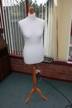 Mannequin Size 10-12 Dressmakers Tailors Display with Wooden stand. Never Used £30