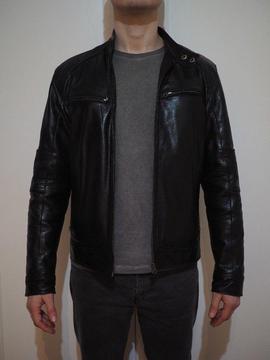 SHEEPSKIN LEATHER JACKET IN PERFECT CONDITION, SIZE MEDIUM